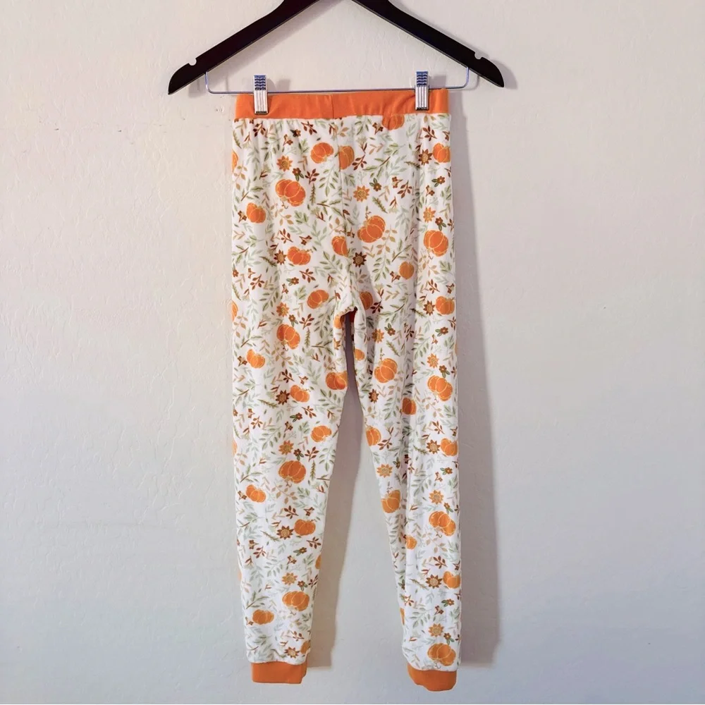 Jessica Simpson Girl Pajama Set with Orange Pumpkin Print Fall Halloween Size 12